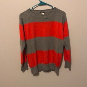 Orange/grey sweater